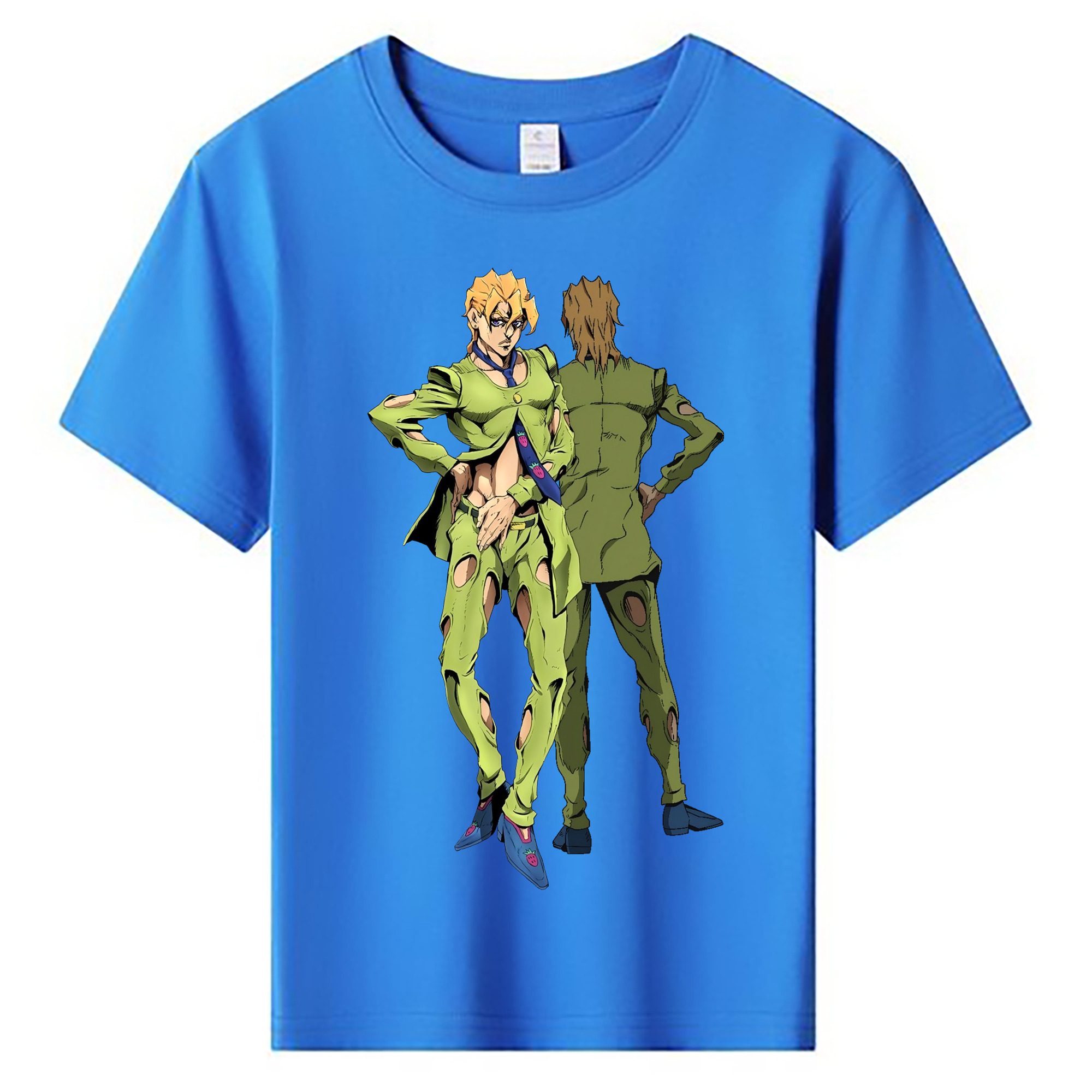 （画像用） ジョジョの奇妙な冒険 パンナコッタ?フー JoJo's Bizarre Adventure Pannacotta Fugo 綿100％キッズTシャツ（フロントプリント）